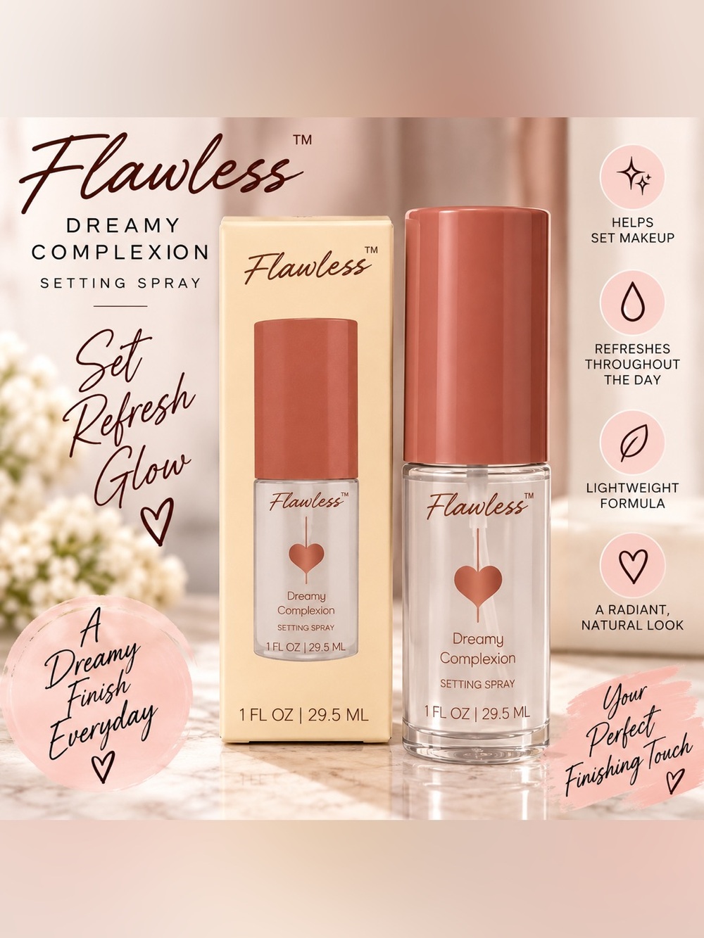 Flawless Dreamy Complexion Setting Spray – 1 fl oz